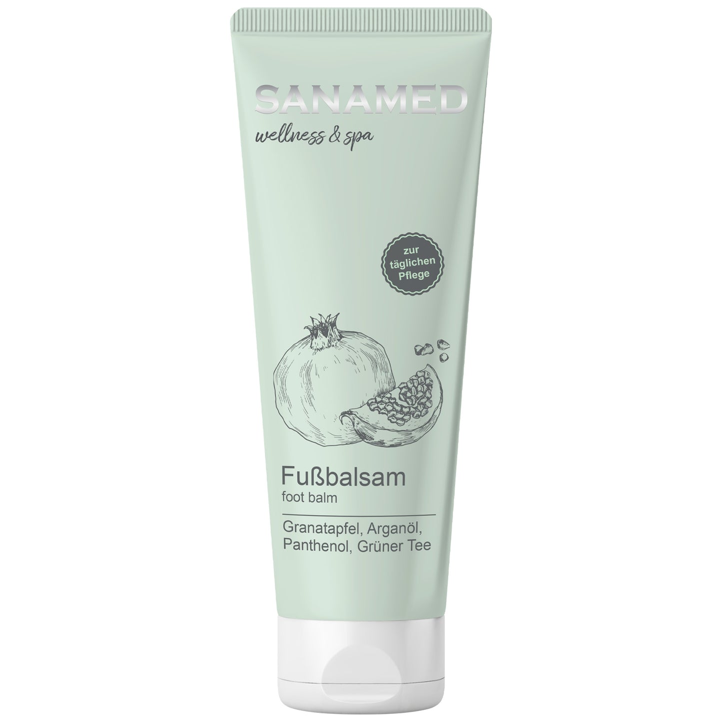 Sanamed Regenerierender Fußbalsam Granatapfel | 150 ml | Arganöl & Sheabutter