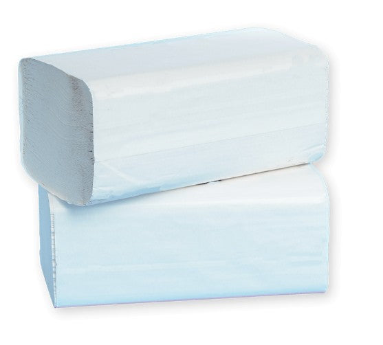 Papierhandtücher 2-lagig | V-Falz | 24x21cm | weiß | 32 Kartons à 3.200 Blatt