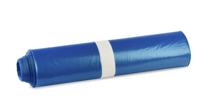 Sacs poubelle en régénérat de PEBD, bleus, type 70, 120 l, 700 x 1 100 mm, 250 pièces