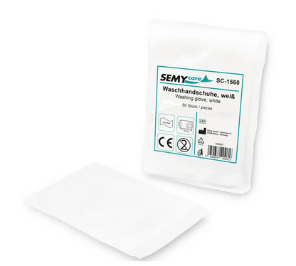Wash mitts white, 15x23 cm, 20x50 pieces