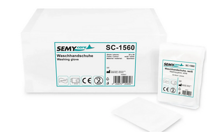 Wash mitts white, 15x23 cm, 20x50 pieces