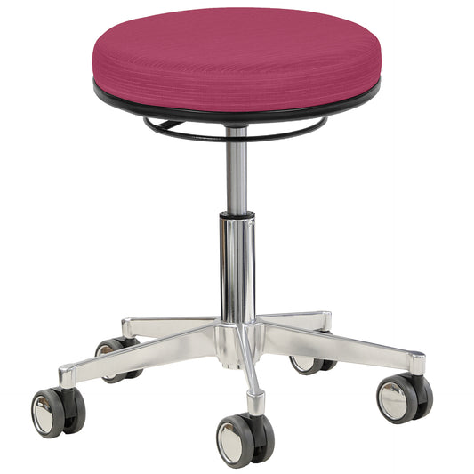 Funktionsdrehhocker Physio Urban Himbeere – Rollhocker für Praxis & Büro
