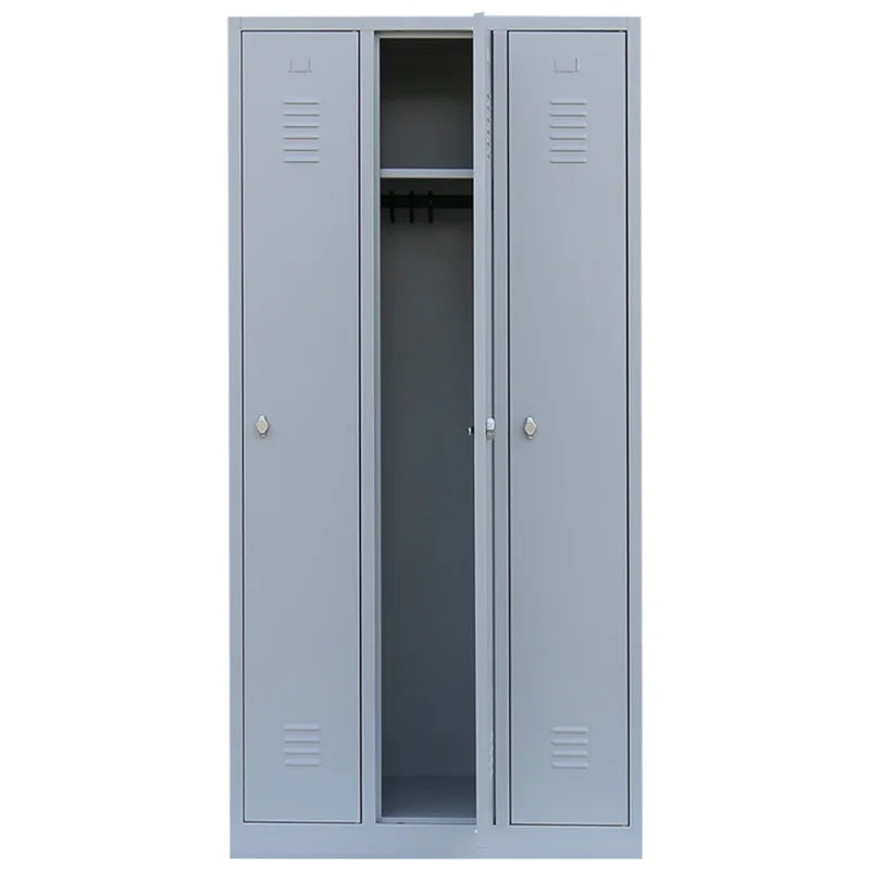 Garderobenschrank 3-türig | Lüllmann® | H 1800 x B 885 x T 500 mm | RAL 7035
