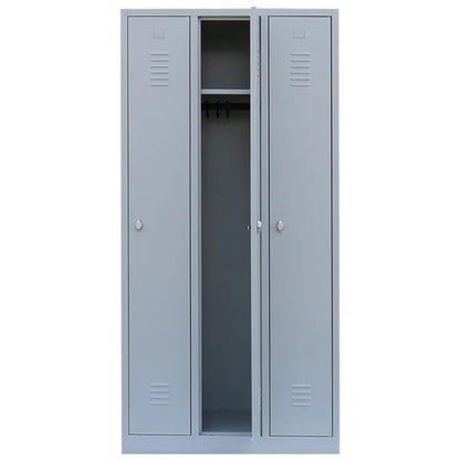 Garderobenschrank 3-türig | Lüllmann® | H 1800 x B 885 x T 500 mm | RAL 7035