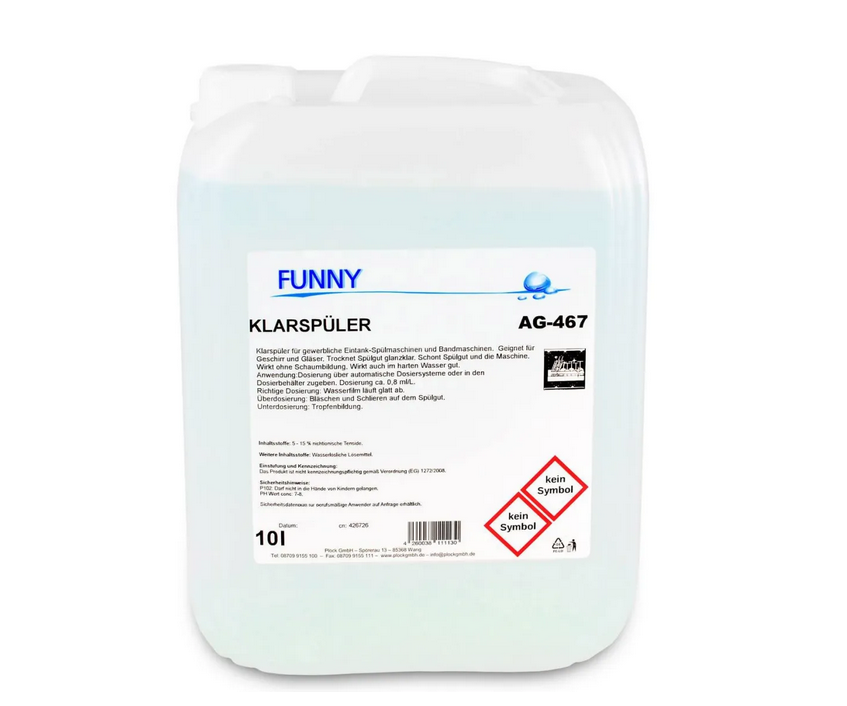 Funny Klarspüler für Gläser und Geschirr, 10 l