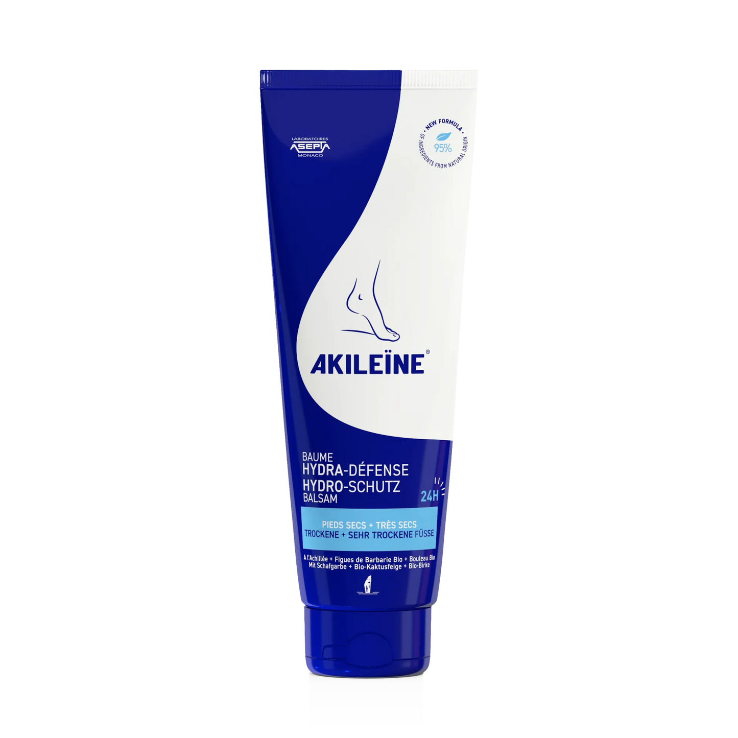 Akileine Hydro-Schutz-Balsam | Intensive Feuchtigkeitspflege trockene Füße | 125 ml