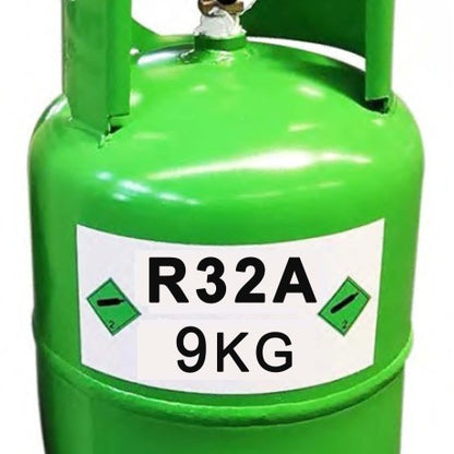 Kältemittel R32 9 kg – Wiederbefüllbarer Zylinder, 1/4-Zoll-Anschluss
