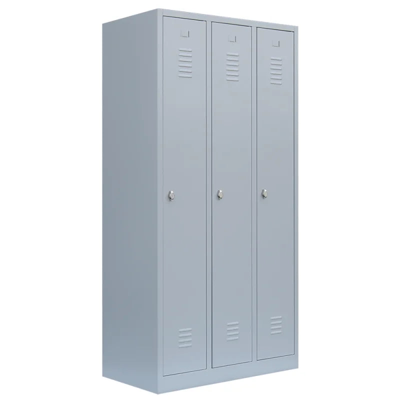 Garderobenschrank 3-türig | Lüllmann® | H 1800 x B 885 x T 500 mm | RAL 7035