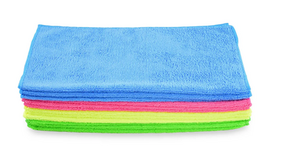Chiffons microfibres 4 couleurs EXTRA | 32 × 32 cm | 12 pièces pré-assorties